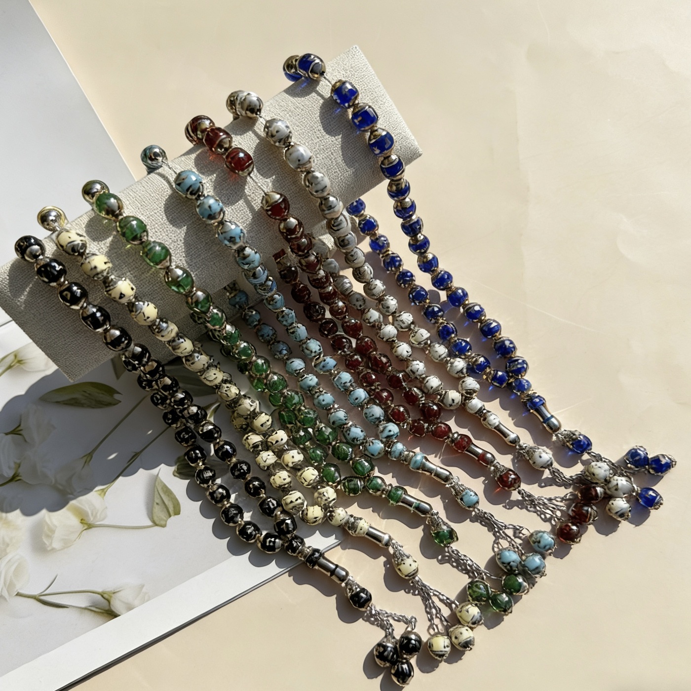 New Design Muslim Prayer Beads Tesby Islamic Rosary 33 Laser Single Ring Formal Long Islamic Articles of Worship