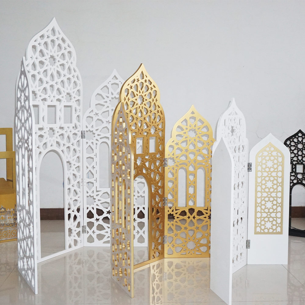 Bestselling New Muslim Islamic Home Decoration Ramadan Gift Room Wall Art Islamic Mosque Silhouette Bracket Muslim gallery 3