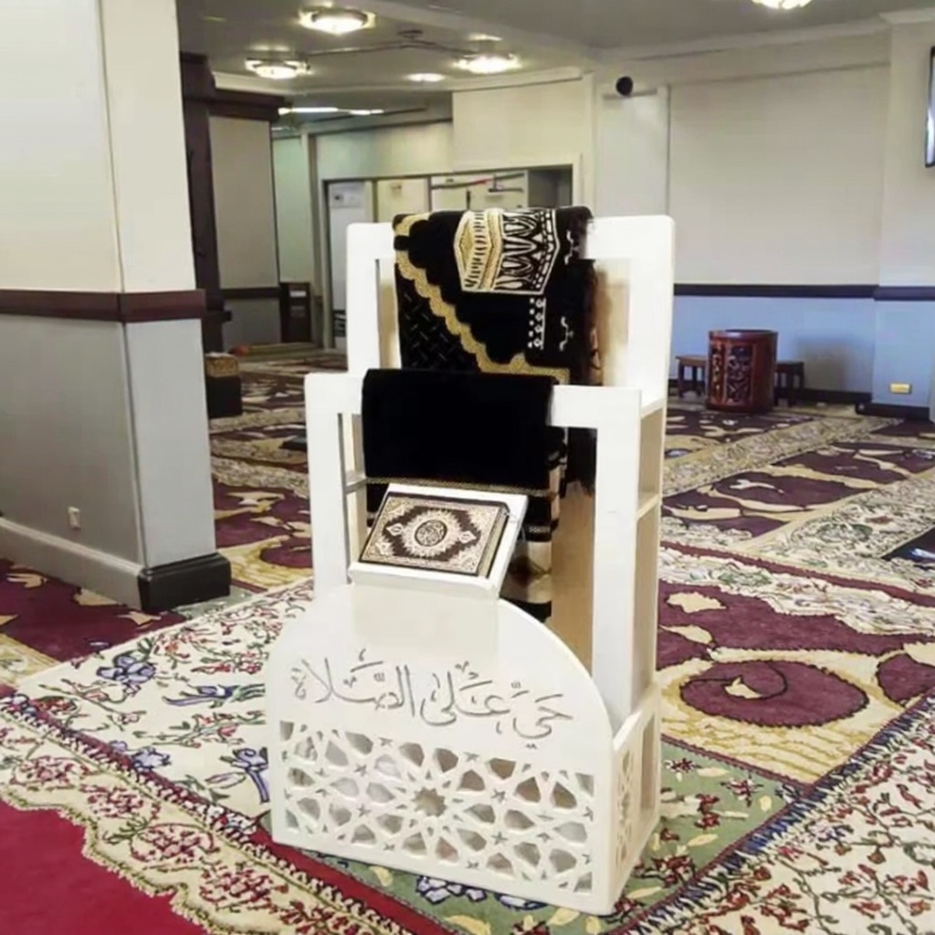 Elegant Customizable Eco-Friendly Wooden Prayer Mat Rug Organizer for Home Office & Living Room Decor Easter Occasion